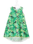 Diesel Kids - Tropical Print Dress - Kids - Polyester/cotton - 6 Yrs, Green