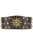 Fausto Puglisi - Sundial Studded Belt - Women - Calf Leather/metal - M, Black, Calf Leather/metal