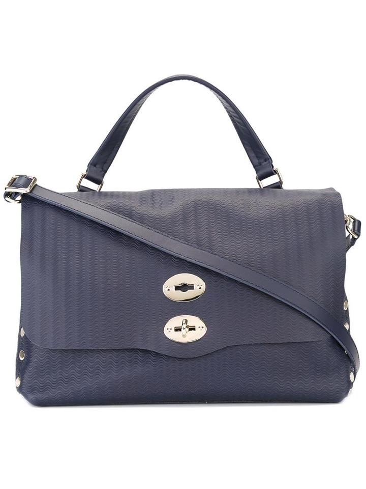 Zanellato Medium 'postina' Tote, Women's, Blue, Leather