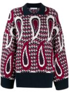 Jw Anderson Paisley Long Sleeve Jumper - Blue