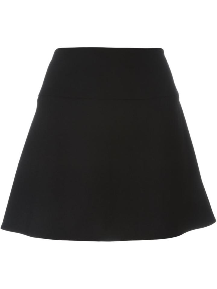 Red Valentino Mini A-line Skirt, Women's, Size: 38, Black, Polyester/viscose/spandex/elastane/polyester