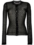 Dolce & Gabbana Crochet Knit Cardigan - Black