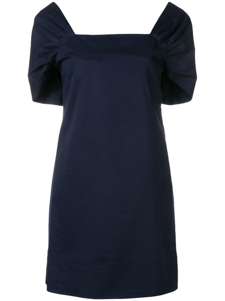 Theory Square Neck Dress - Blue