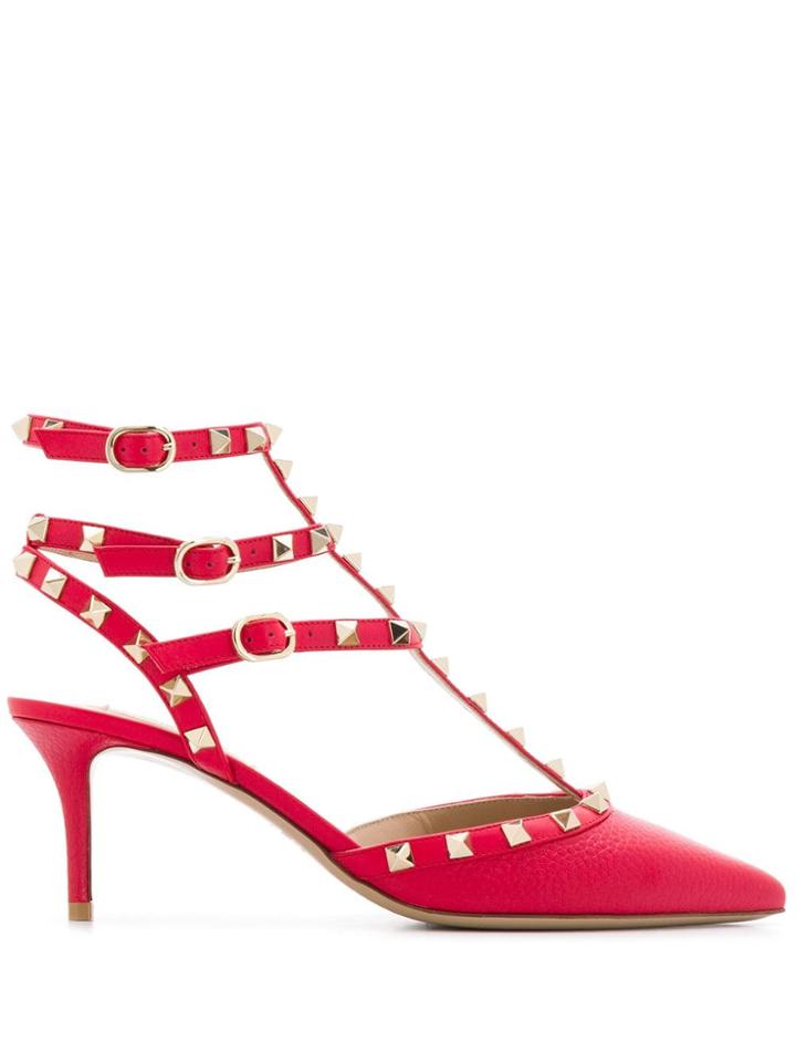 Valentino Valentino Garavani Rockstud Caged 65mm Pumps - Red