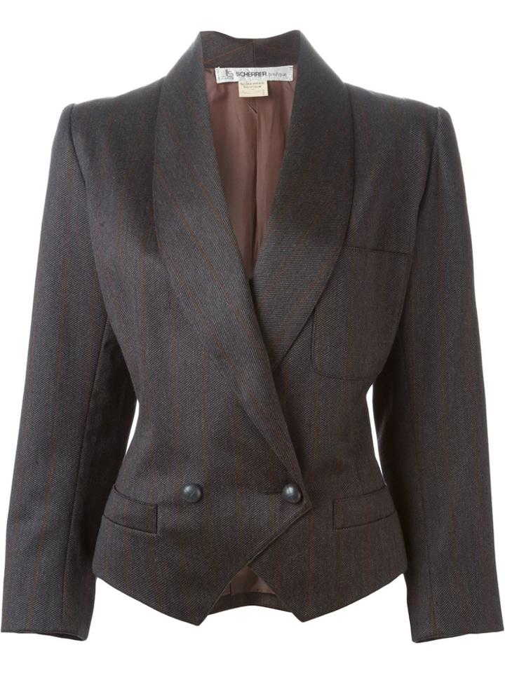 Jean Louis Scherrer Vintage Double Breasted Blazer - Grey