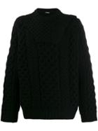 Raf Simons Cable-knit Sweater - Black