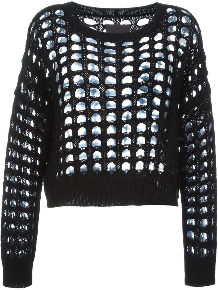 Zoe Jordan 'carson' Cut-out Jumper, Women's, Size: Medium/large, Black, Cashmere/wool