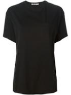 T By Alexander Wang Chest Pocket T-shirt, Women's, Size: Medium, Black, Cotton