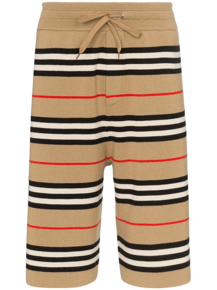Burberry Kenton Striped Drawstring Shorts - Brown