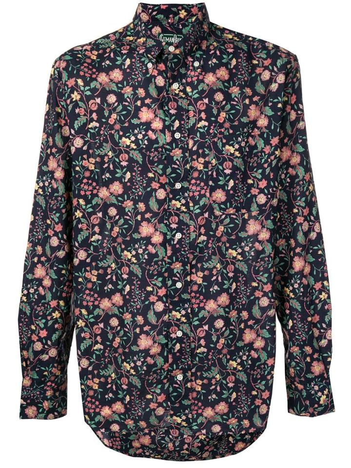 Gitman Pre-owned Floral Print Shirt - Blue