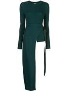 Rosetta Getty Long Sleeve Apron Wrap T-shirt - Green