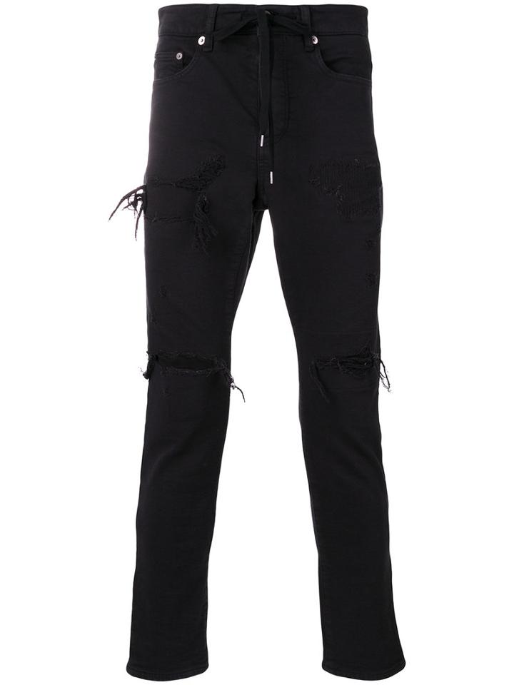 Attachment - Ripped Skinny Jeans - Men - Cotton/polyurethane - Ii, Black, Cotton/polyurethane