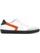 Leather Crown Panelled Sneakers - White
