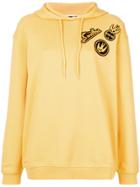 Mcq Alexander Mcqueen Swallow Badge Hoodie - Yellow & Orange