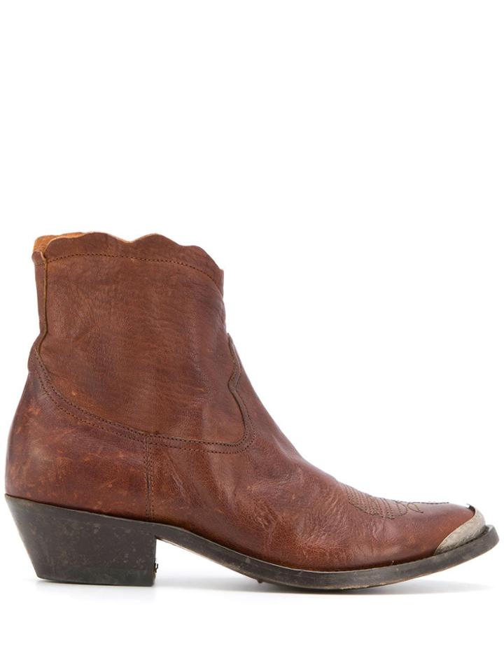 Golden Goose Young Cowboy Boots - Brown