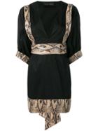 Christian Pellizzari Snakeskin Print Dress - Black