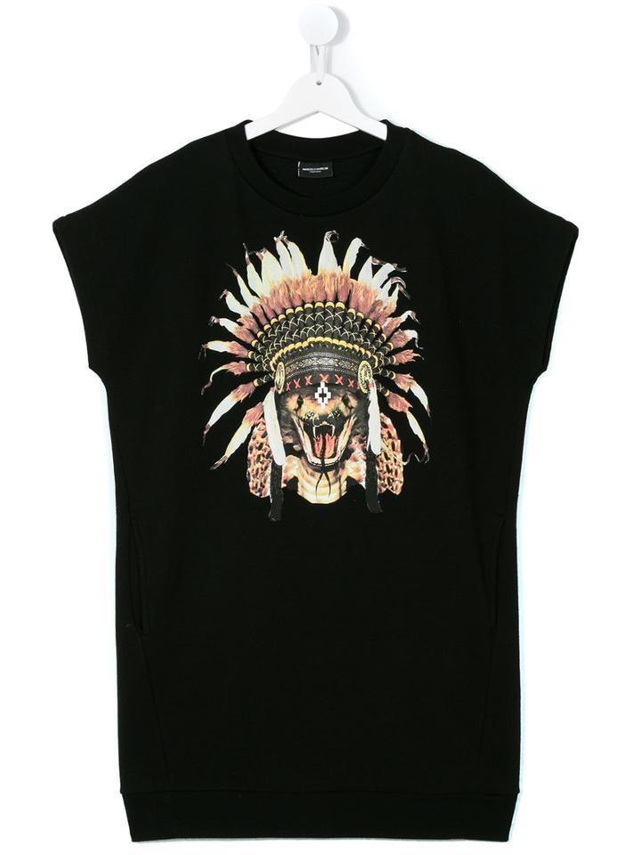 Marcelo Burlon County Of Milan Kids - Snake Headdress Print Tank Top - Kids - Cotton/polyester - 14 Yrs, Black