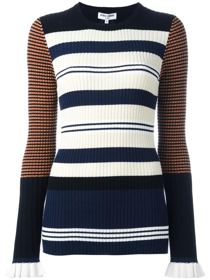 Opening Ceremony Striped Tank Top, Women's, Size: Small, Polyester/spandex/elastane/viscose/cotton