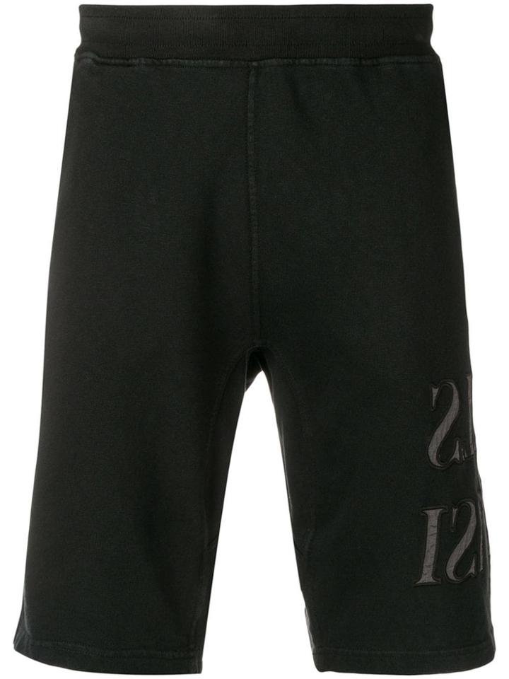 Stone Island Embroidered Detail Track Shorts - Black