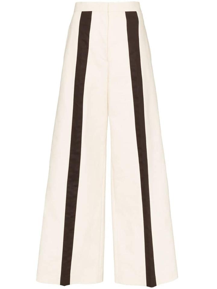 Jil Sander Contrast Stripe High-rise Trousers - Neutrals