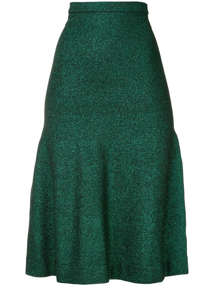 Ginger & Smart Allude Metallic Knit Skirt