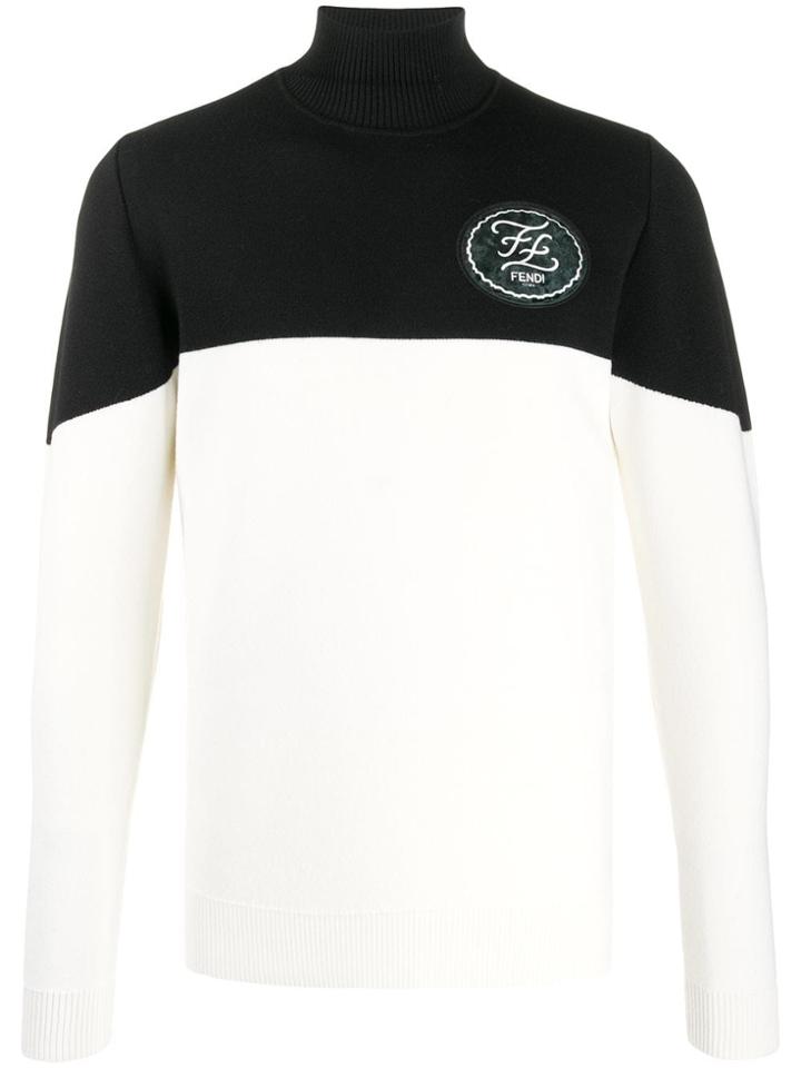 Fendi Two-tone Jumper - Black