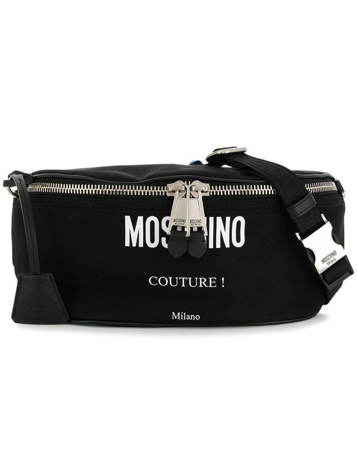 Moschino Couture! Logo Belt Bag - Black