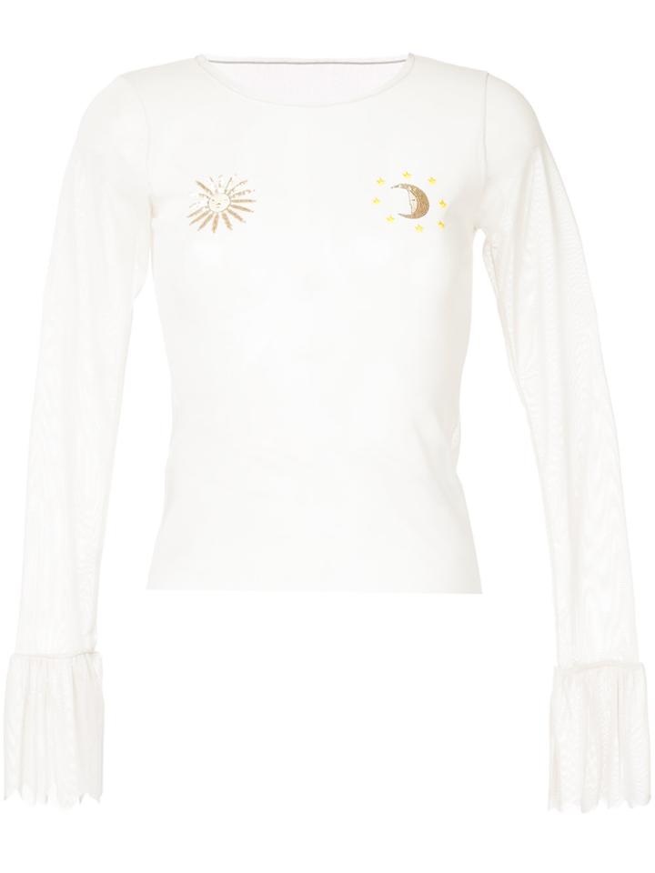 Tu Es Mon Trésor Sun & Moon Mesh Top - Nude & Neutrals