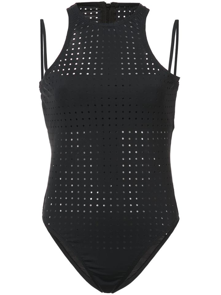 Cushnie Et Ochs Violette Perforated Bodysuit - Black