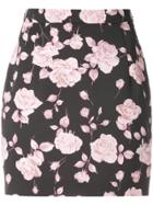 Alessandra Rich Floral Mini Skirt - Black