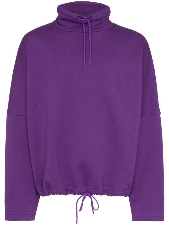 Martine Rose Drawstring-neck Sweatshirt - Purple