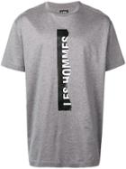 Les Hommes Ripped Logo T-shirt - Grey