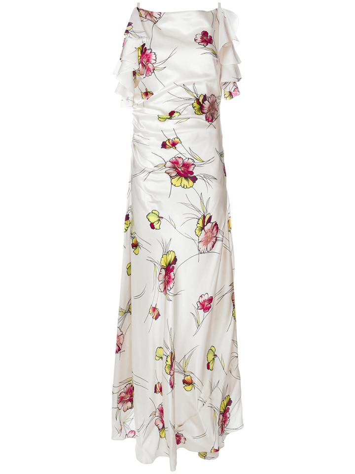 Antonio Marras Floral Print Maxi Dress - Nude & Neutrals