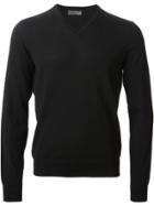 Drumohr V-neck Knit Sweater - Black