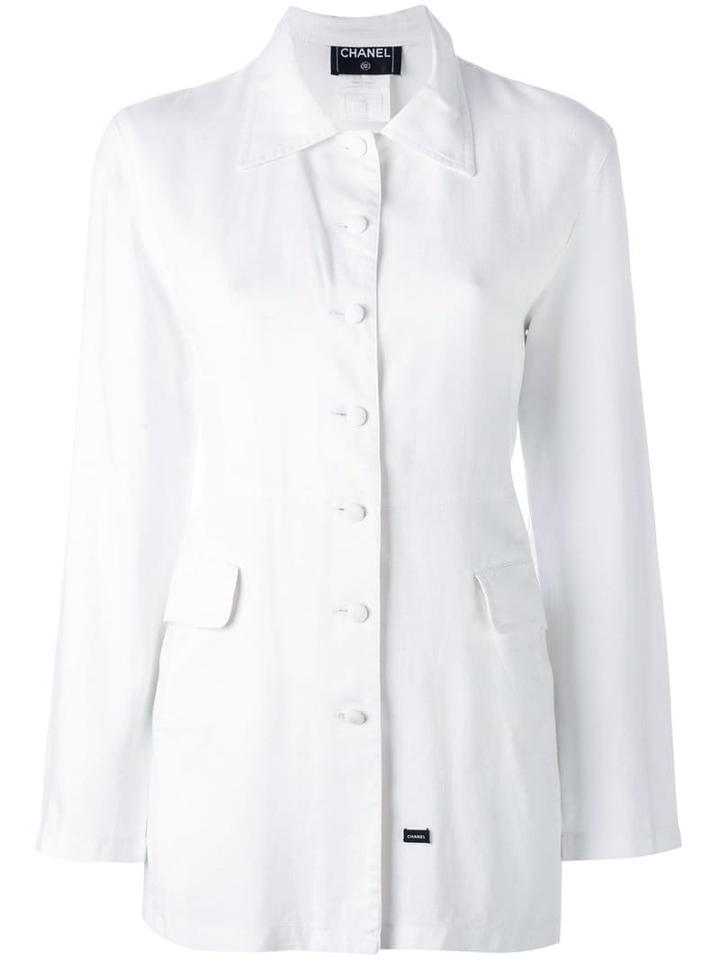 Chanel Pre-owned Shirt Jacket - White