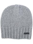 Dsquared2 Ribbed Beanie - Grey