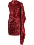 Paula Knorr Asymmetric Sequinned Dress - Red