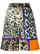Pierre-louis Mascia Leopard Panel Shorts - Multicolour