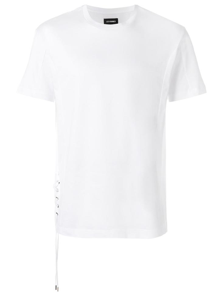 Les Hommes Lace Detail T-shirt - White