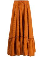 P.a.r.o.s.h. Striped Maxi Skirt - Orange
