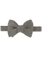 Tom Ford Zig-zag Patterned Bow Tie - Black