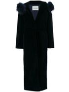Ava Adore Long Hooded Coat - Blue