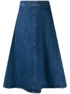 Miu Miu Denim Midi Skirt - Blue