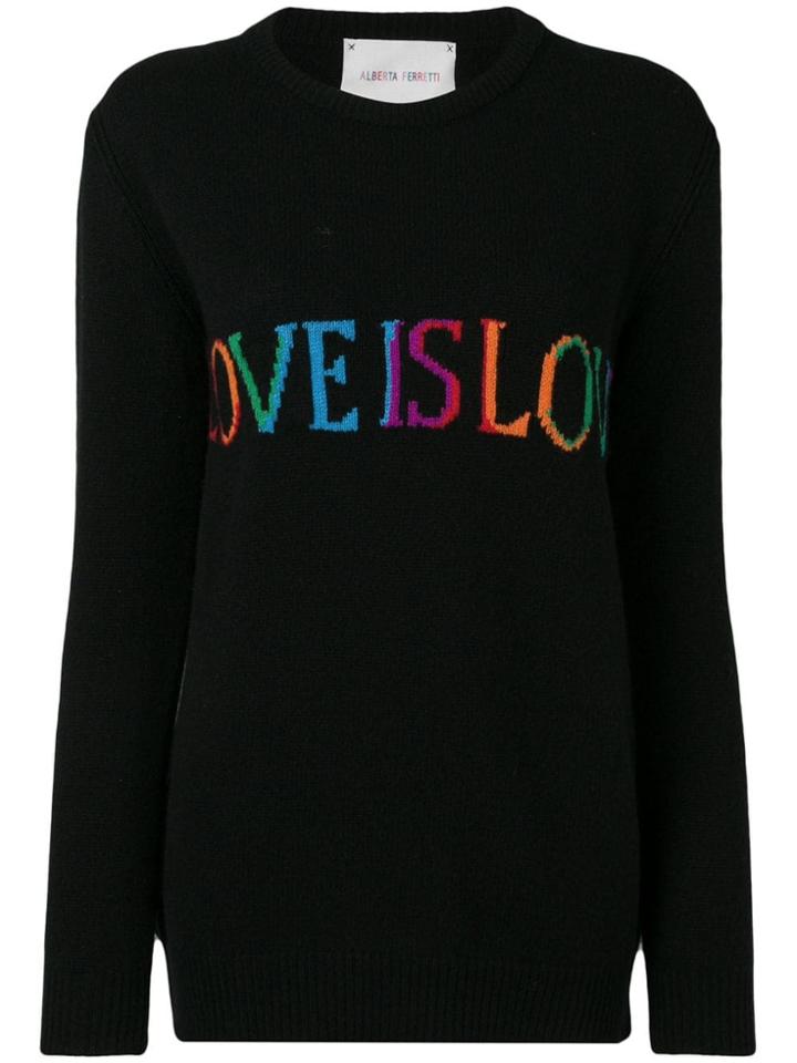 Alberta Ferretti Love Is Love Sweater - Black