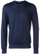 Barba Knit Crew Neck Sweater - Blue