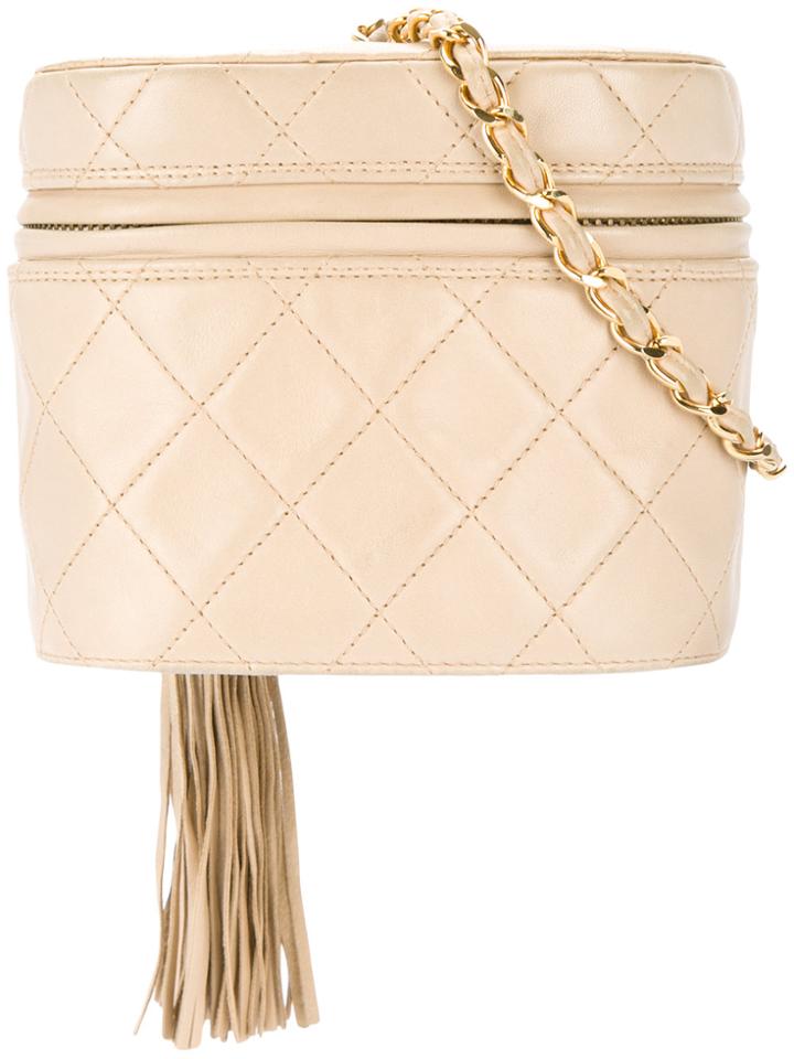 Chanel Vintage Quilted Fringe Shoulder Bag - Brown