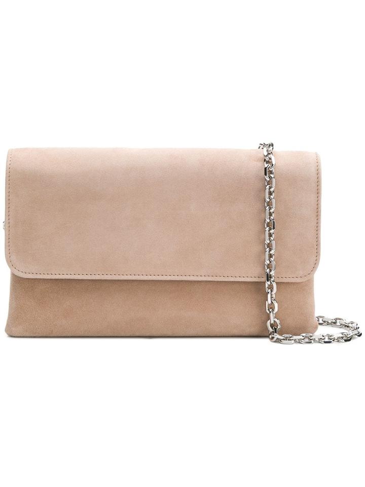 Casadei Foldover Clutch Bag - Nude & Neutrals