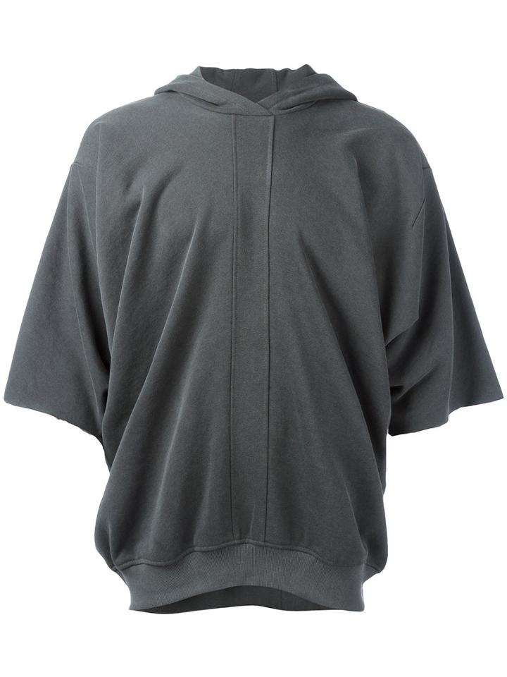 Moohong Draped Hoodie, Men's, Size: 50, Grey, Cotton