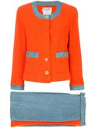 Chanel Vintage Slim Skirt Suit - Yellow & Orange