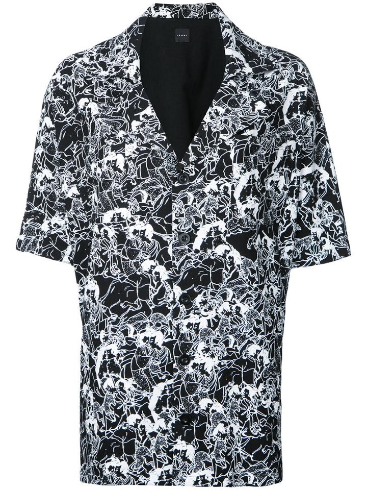 Ikumi - Printed Top - Women - Cotton - L, Women's, Black, Cotton